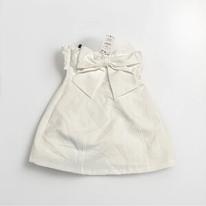 Zara White Strapless Dress